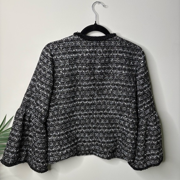 J. Crew Lady Day Sequin Tweed Bell Sleeve Jacket Blazer - Picture 6 of 7